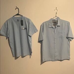 Quiksilver Sky Blue Men's Short Sleeve Shirt